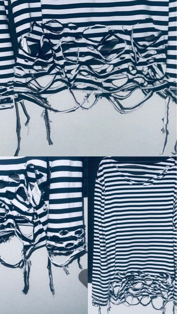 リメイク ダメージロンT 個性的 パンク Y2K