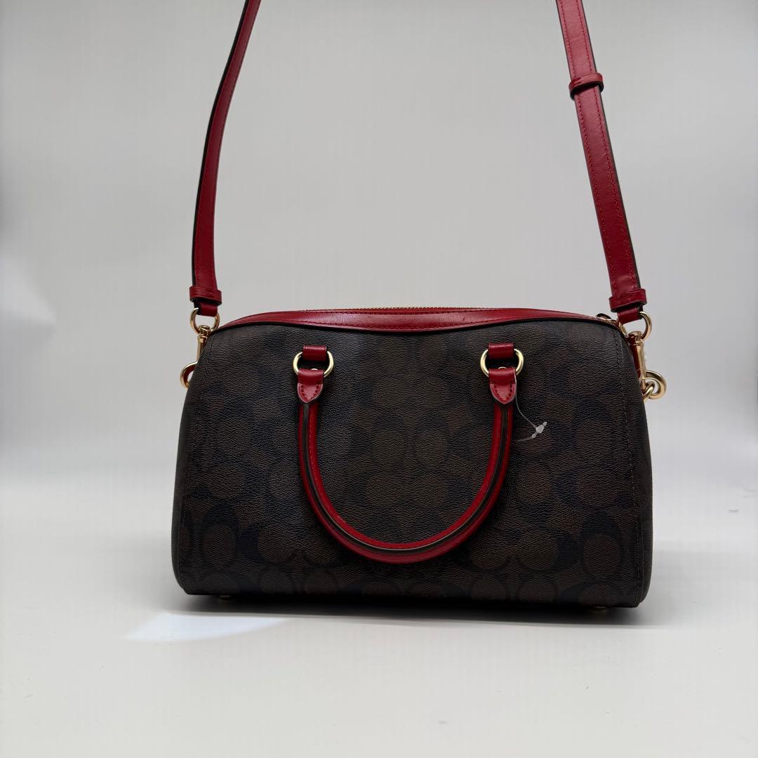 COACH ショルダーバッグ ブラウン/レッド