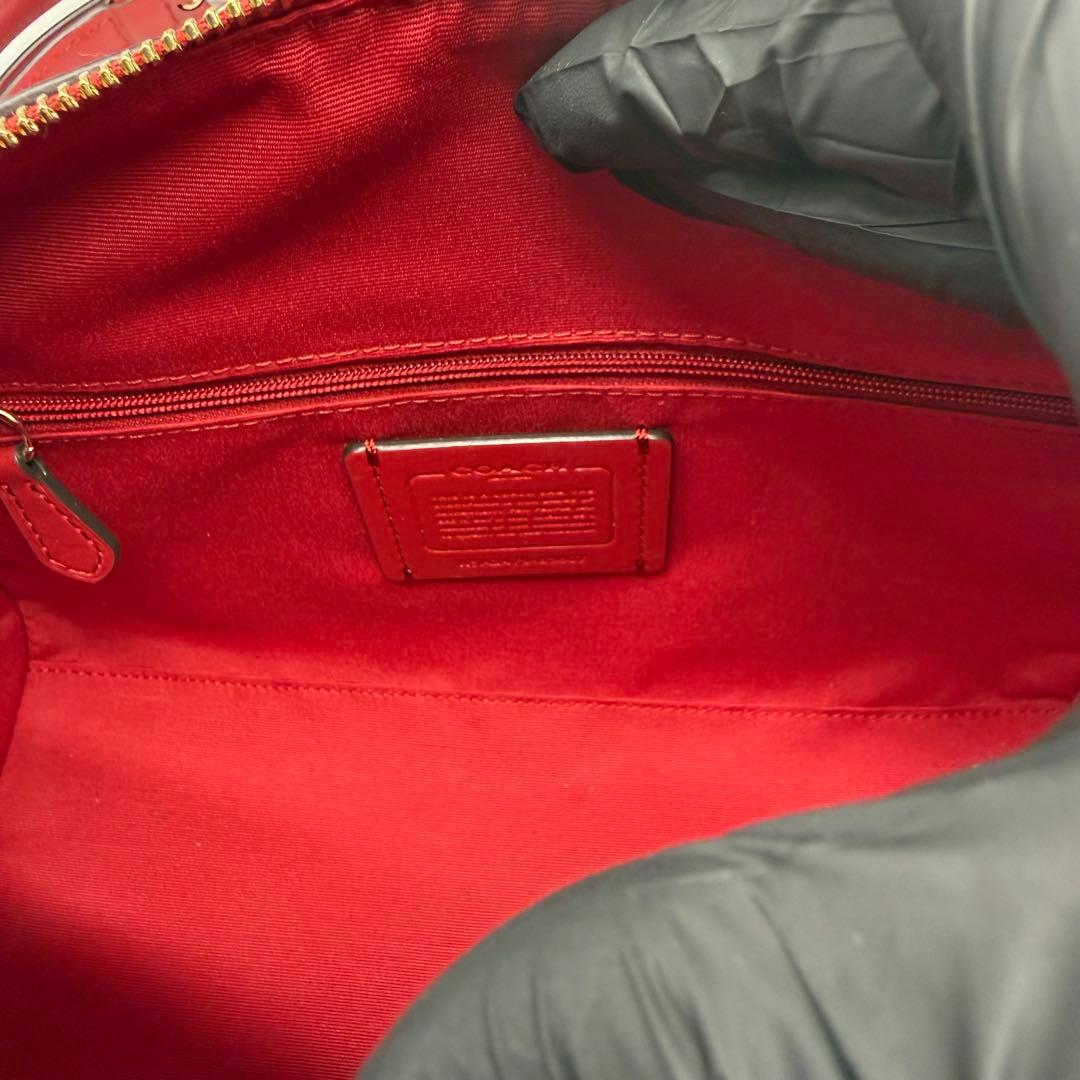 COACH ショルダーバッグ ブラウン/レッド