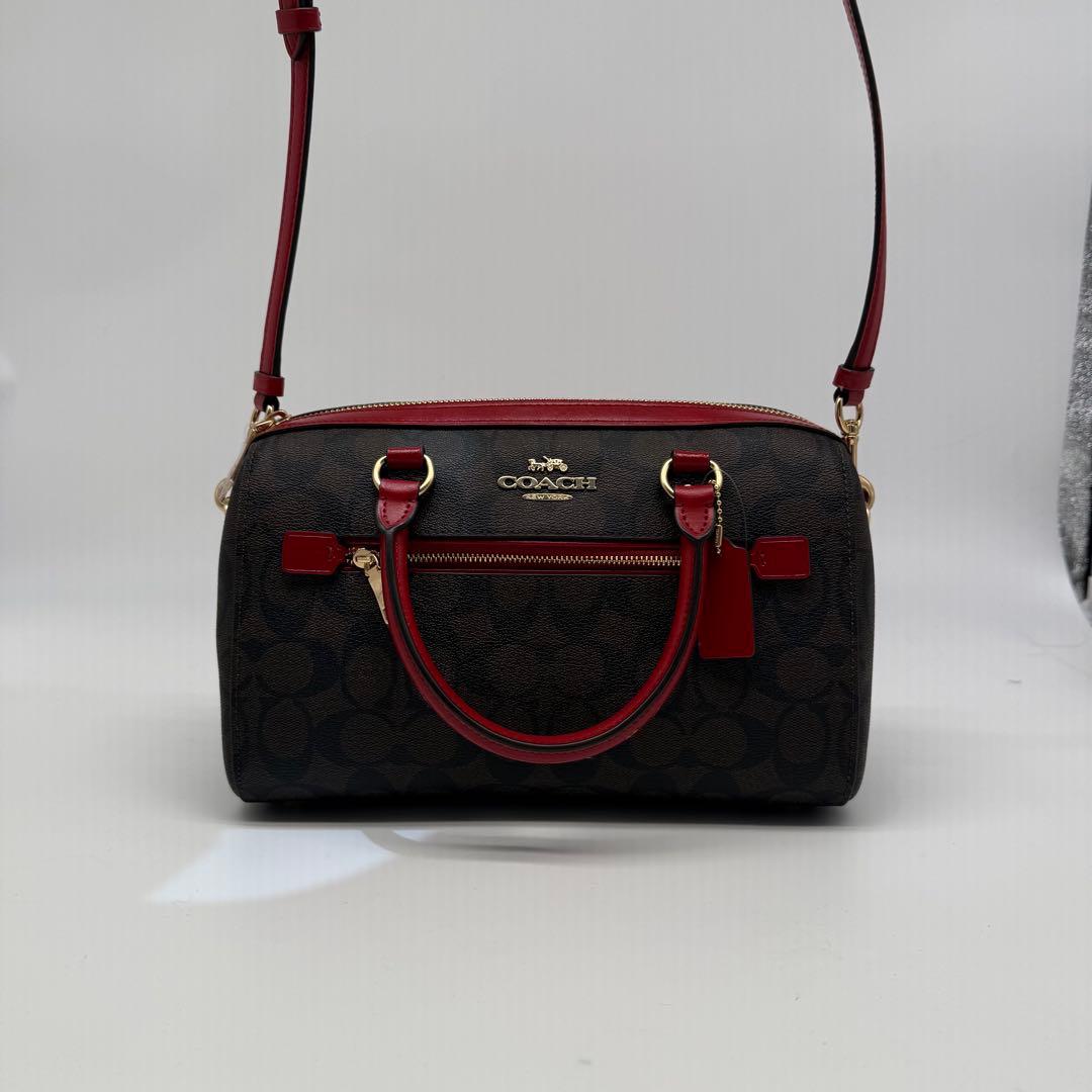 COACH ショルダーバッグ ブラウン/レッド