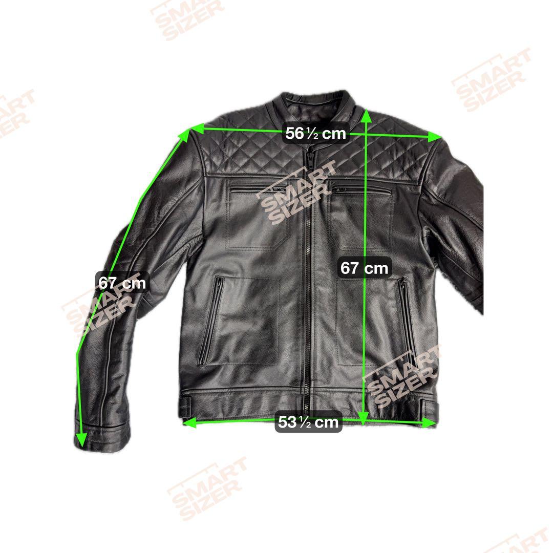 本革 ライダース ライディングジャケット XL 肩肘背中プロテクター 黒