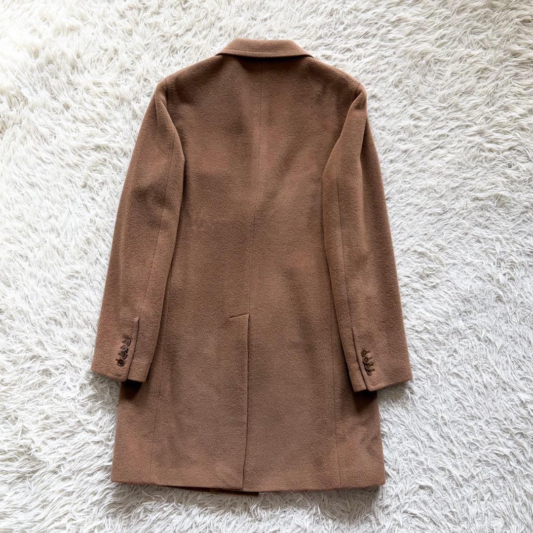 <美品>TAGLIATORE アルパカ ウール キャメル チェスターコート 48