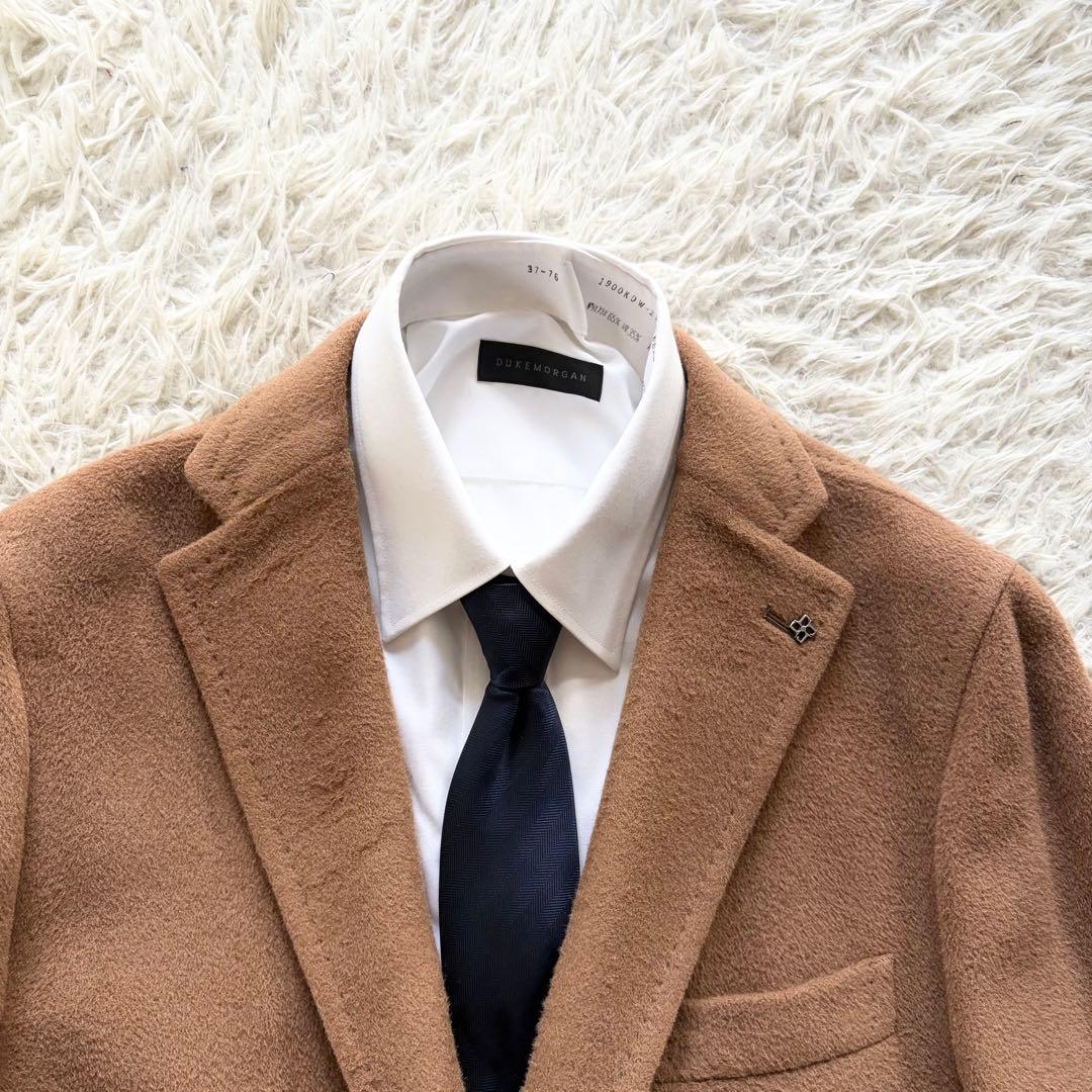 <美品>TAGLIATORE アルパカ ウール キャメル チェスターコート 48