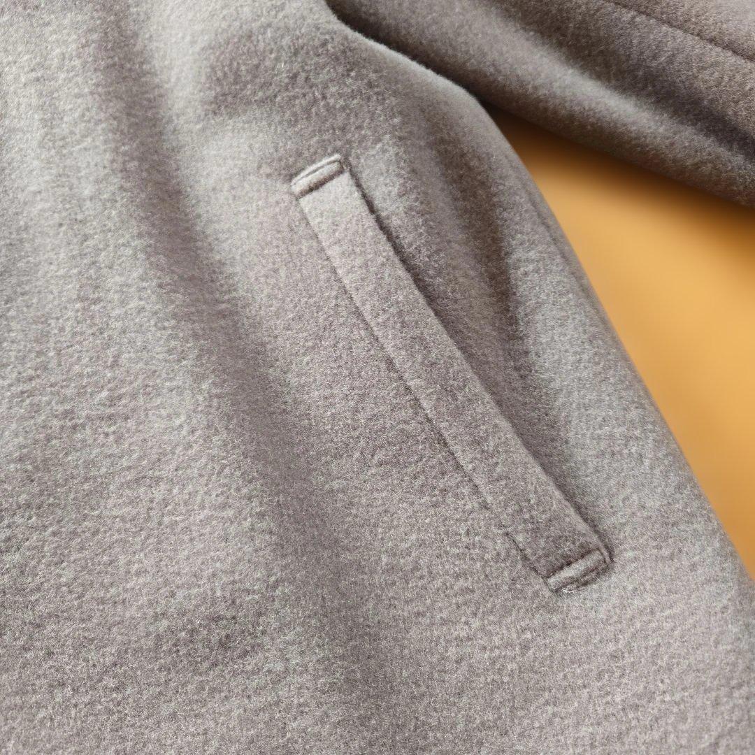 マドモアゼルノンノン ・ノーカラーコートグレー