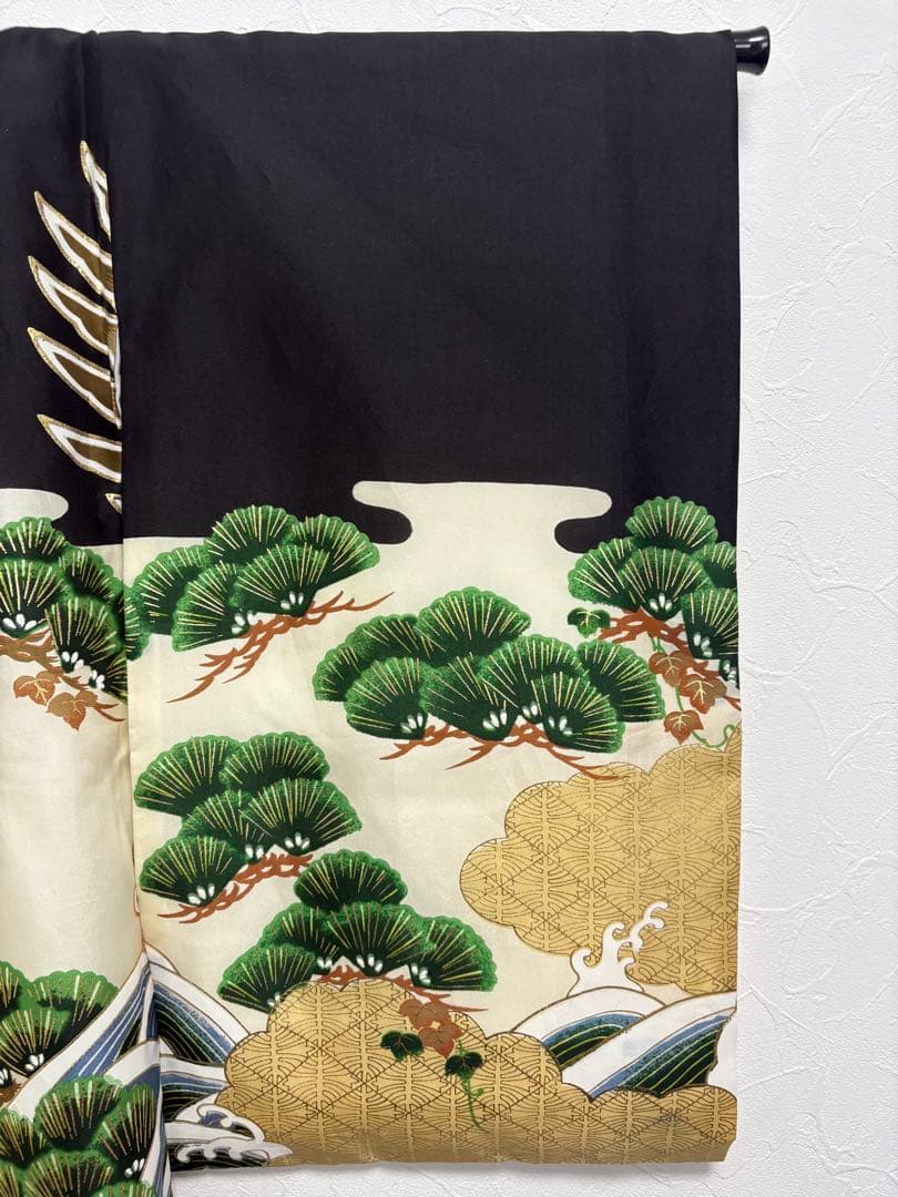 【美品 未使用】お宮参り 着物 男の子 鷹 金刺繍 初着 産着 祝い着 七五三