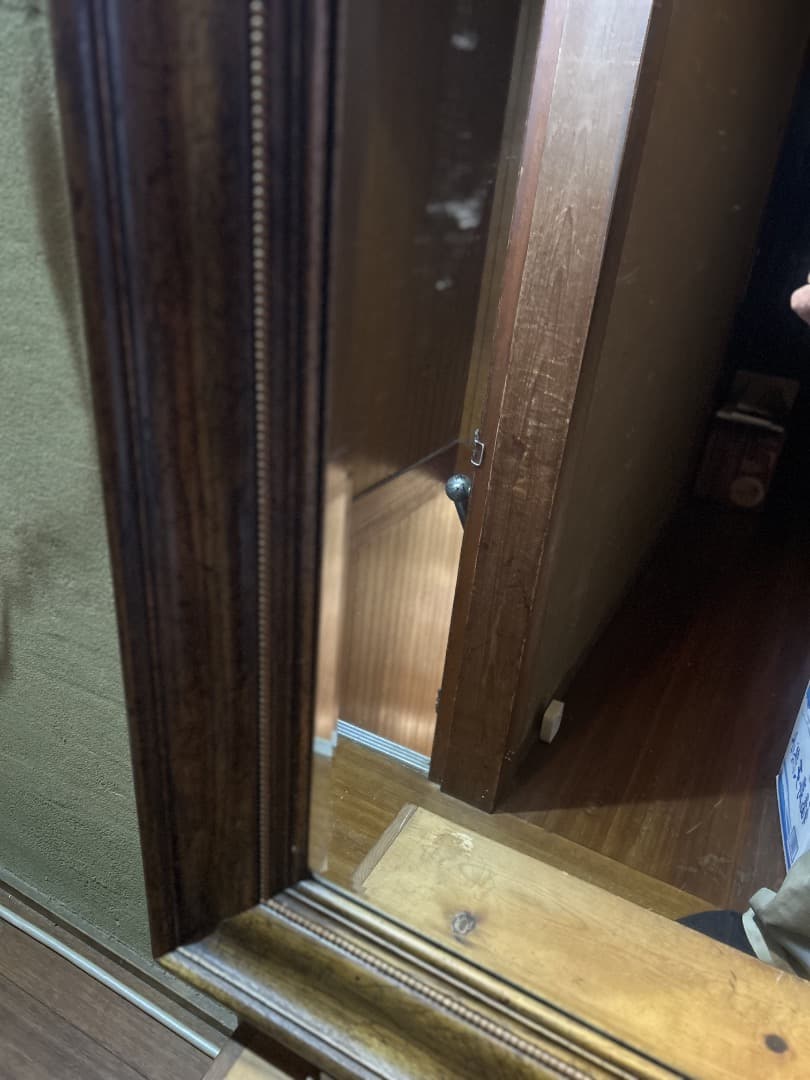 山*介様 オランダ製ミラー　重いですが壁掛けにもなるようになっています