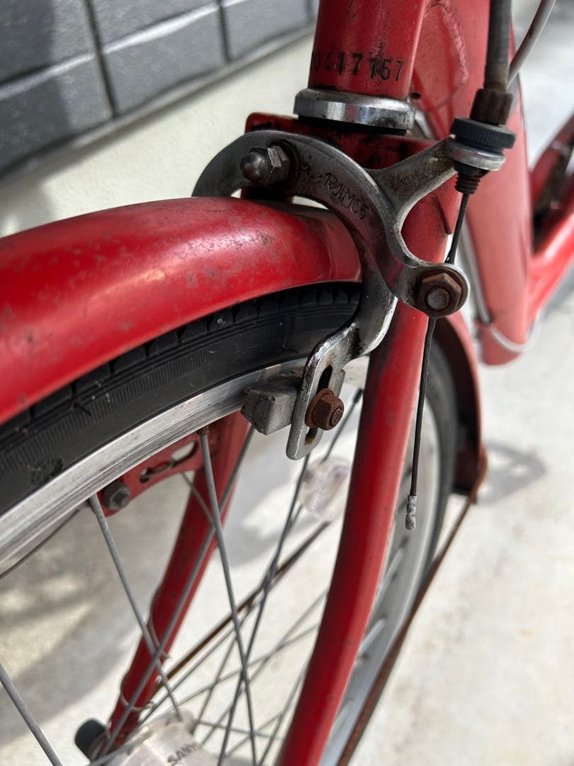 【子ども乗せ・点検済】３人乗り鍵付き自転車 ２６インチ　変速ギア　後輪　新品