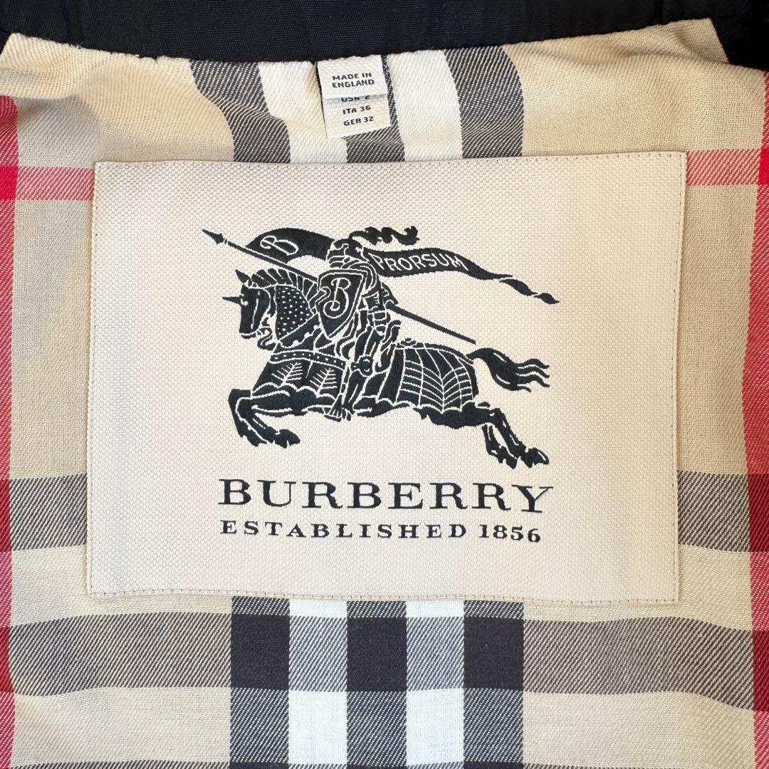 新品未使用　バーバリー　エスタブリッシュド　トレンチコート　メガチェック　黒　S