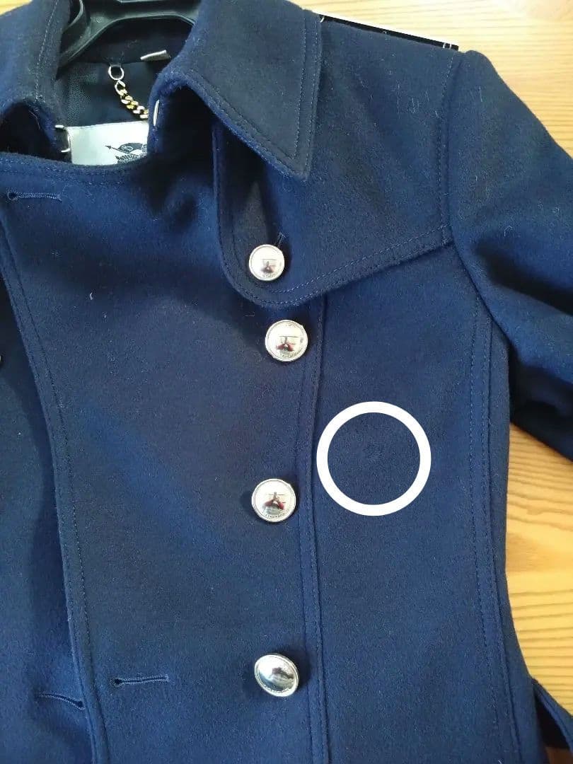 バーバリー ロンドン　ウールカシミヤ混 ナポレオンコート Pコート