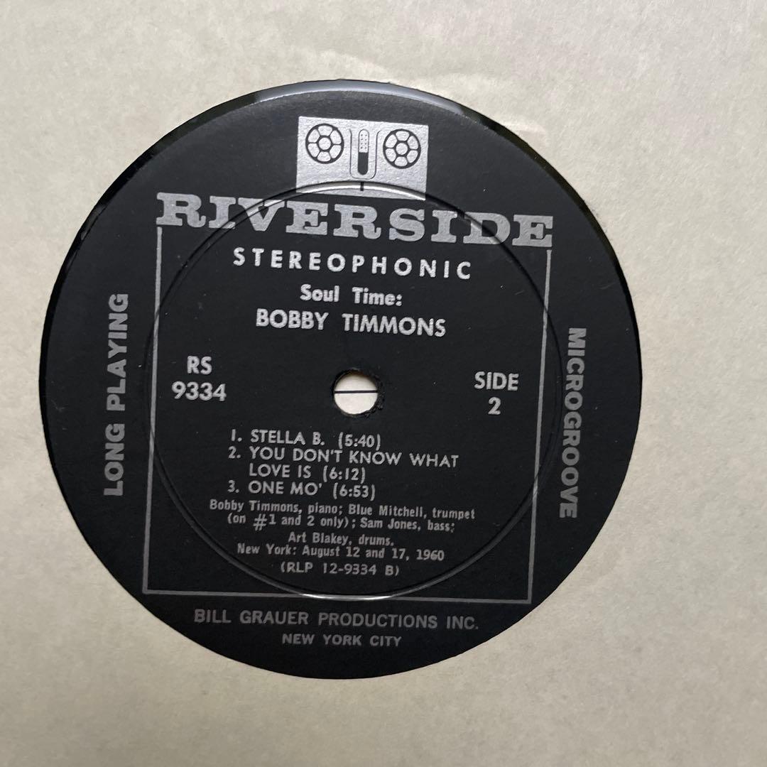 洋楽 Soul Time: Bobby Timmons (RLP 334)