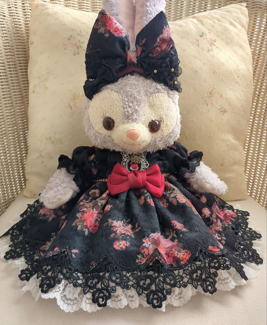 【りかさま専用　バラ柄アンティークレースボンネットドレス】