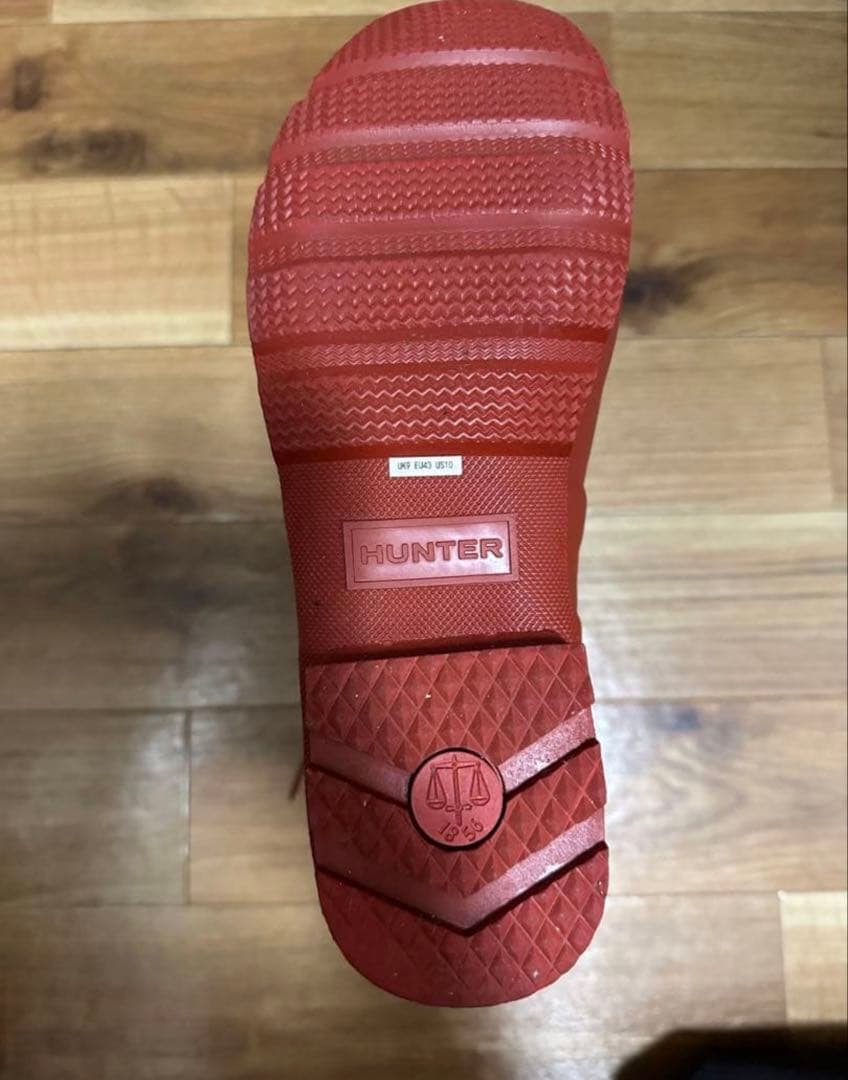 HUNTER レインブーツ 赤