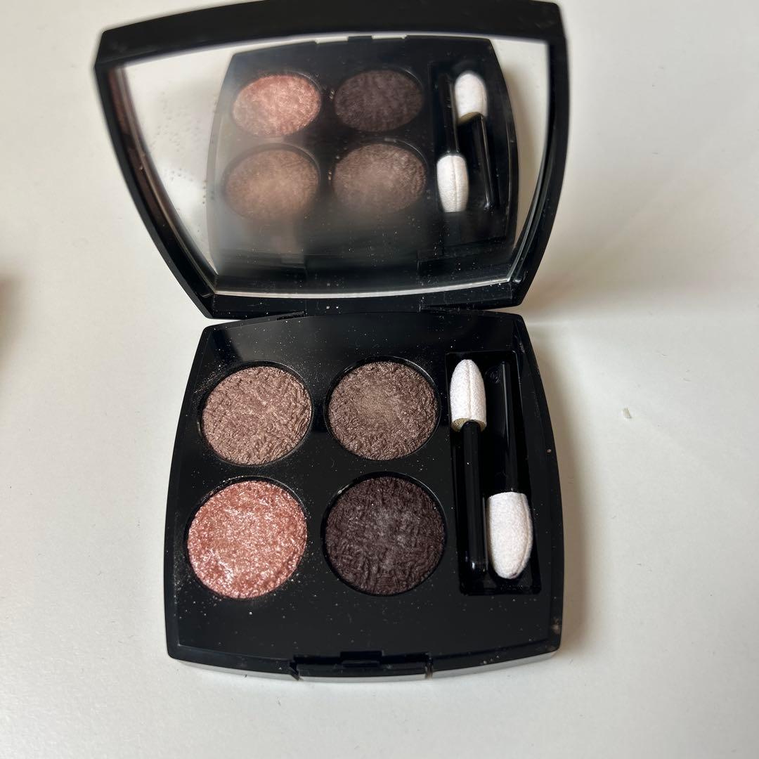 CHANEL レキャトルオンブルツイード04ツイードブラウンエローズ