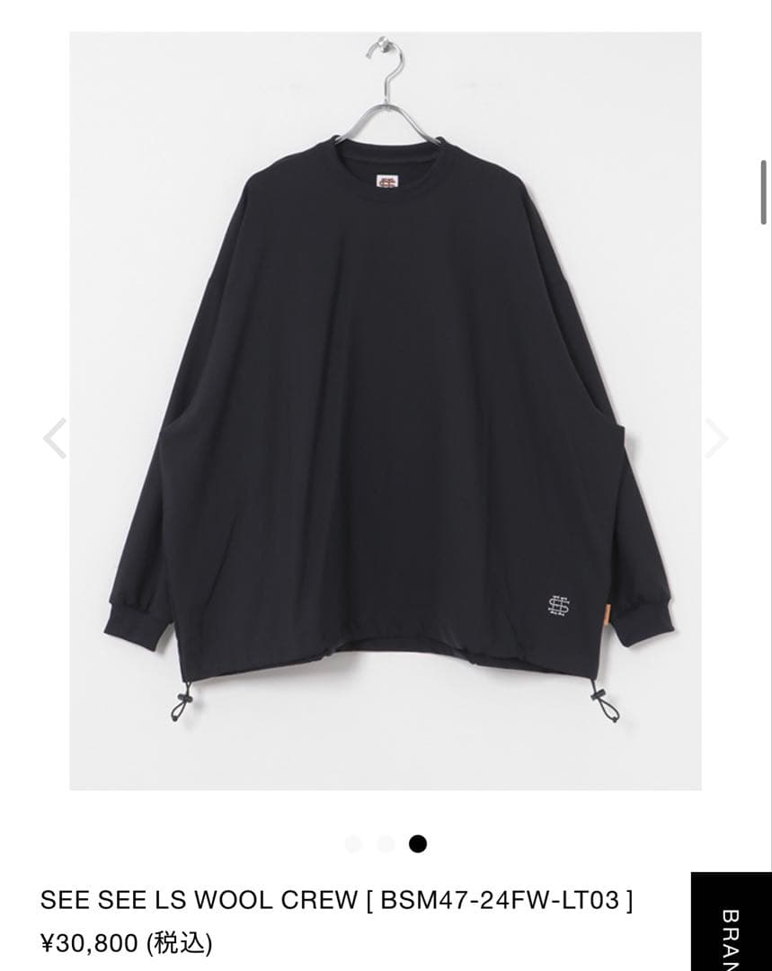 トップス BSM47-24FW-LT03 SEE SEE LS WOOL CREW