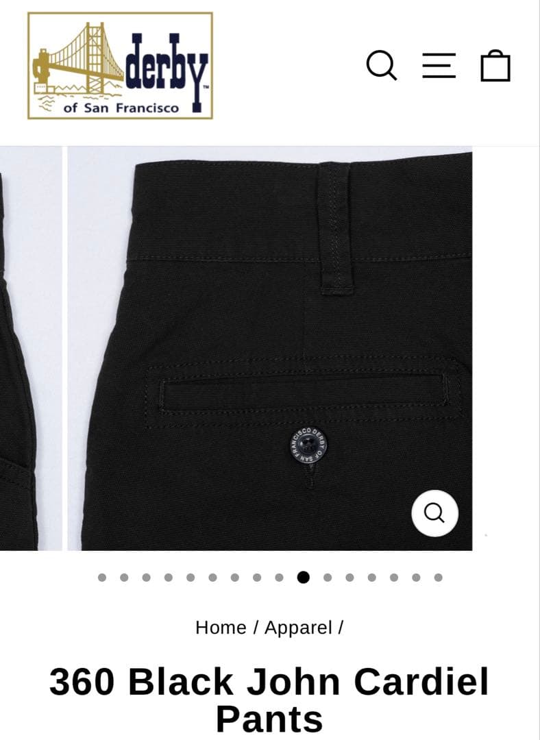 新品未使用 ダービーオブサンフランシスコ フリスコパンツ w32