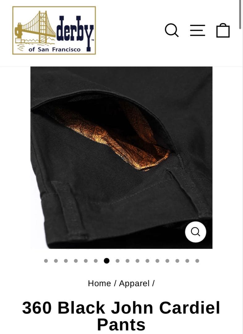 新品未使用 ダービーオブサンフランシスコ フリスコパンツ w32