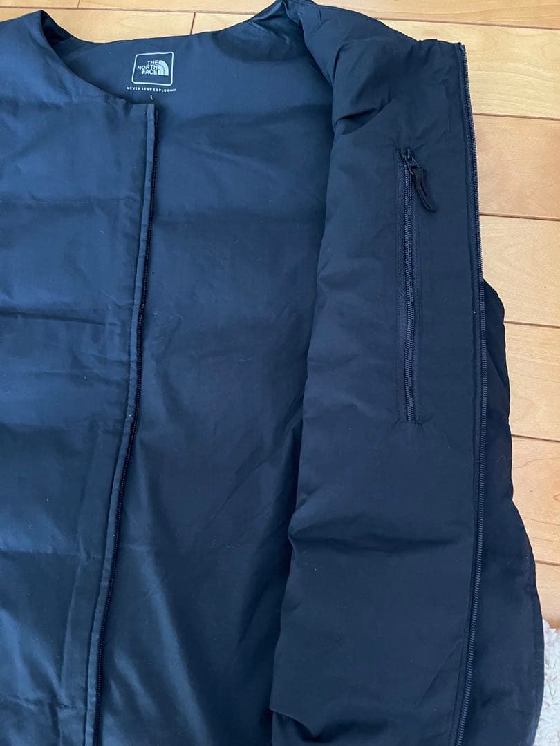 THE NORTH FACEダウンベスト ジップアップロゴ刺繍