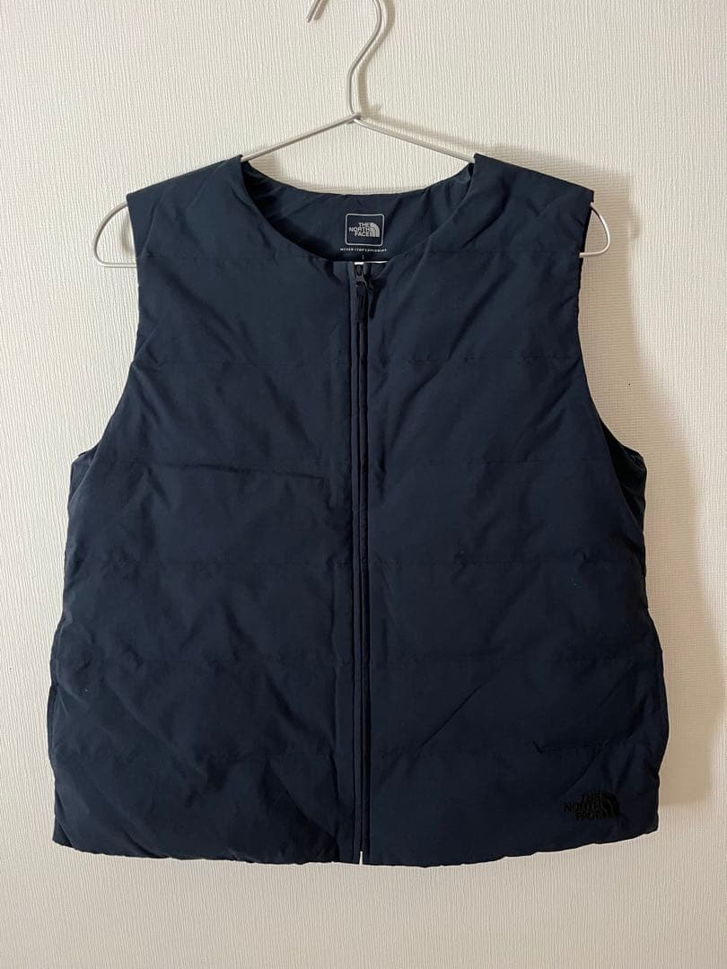 THE NORTH FACEダウンベスト ジップアップロゴ刺繍