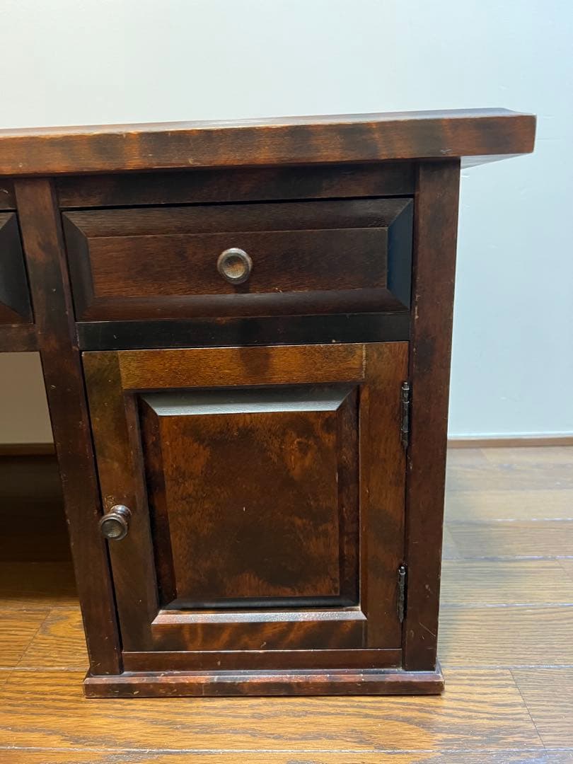 アンティーク⭐︎北海道民芸家具/書斎　 無垢材 骨董/座机/文机/帳場机/引出し付