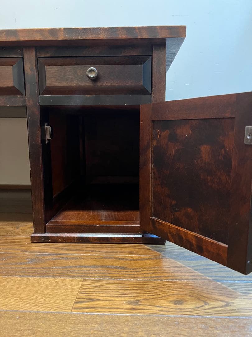 アンティーク⭐︎北海道民芸家具/書斎　 無垢材 骨董/座机/文机/帳場机/引出し付