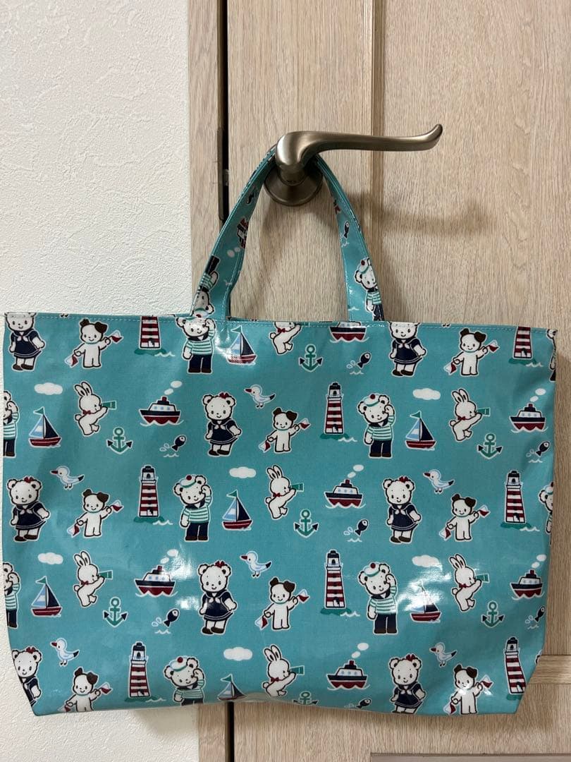 【美品】ファミリア トートバッグ マリン