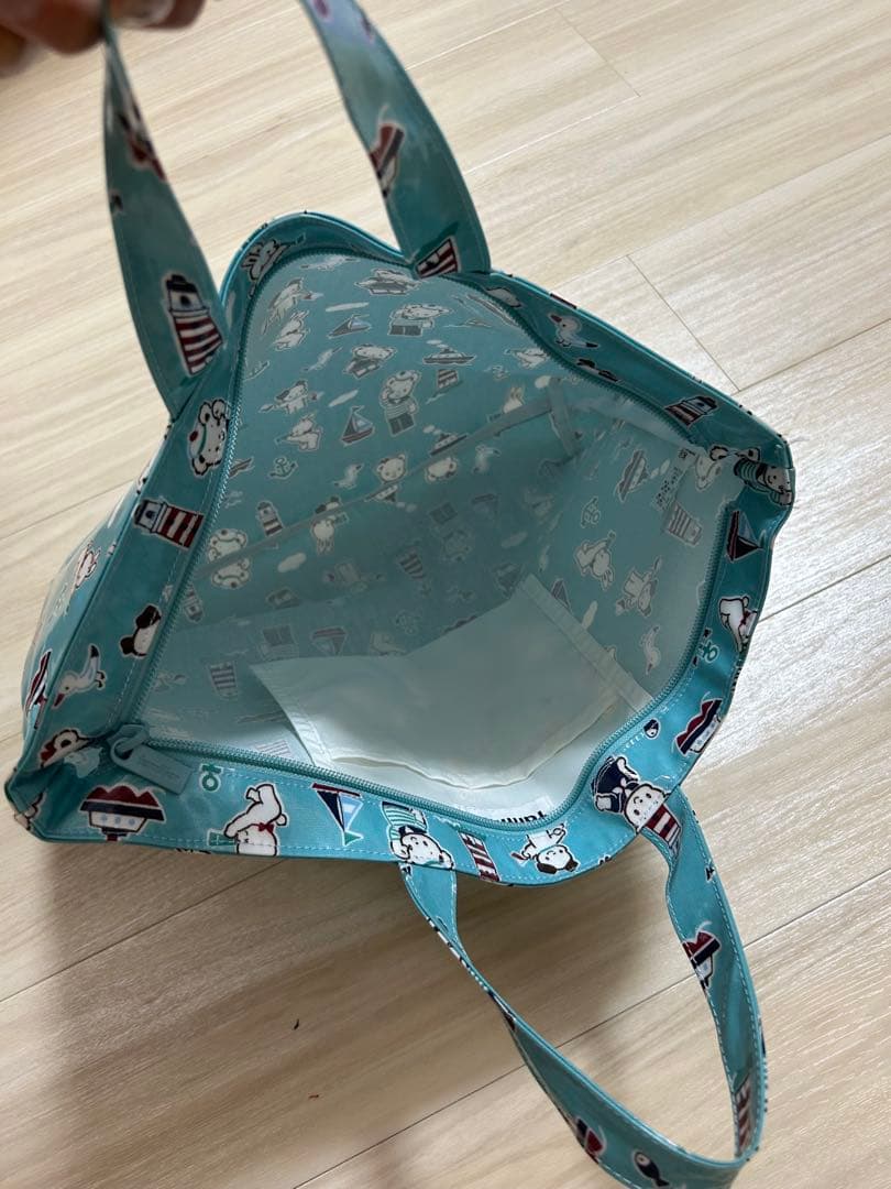 【美品】ファミリア トートバッグ マリン