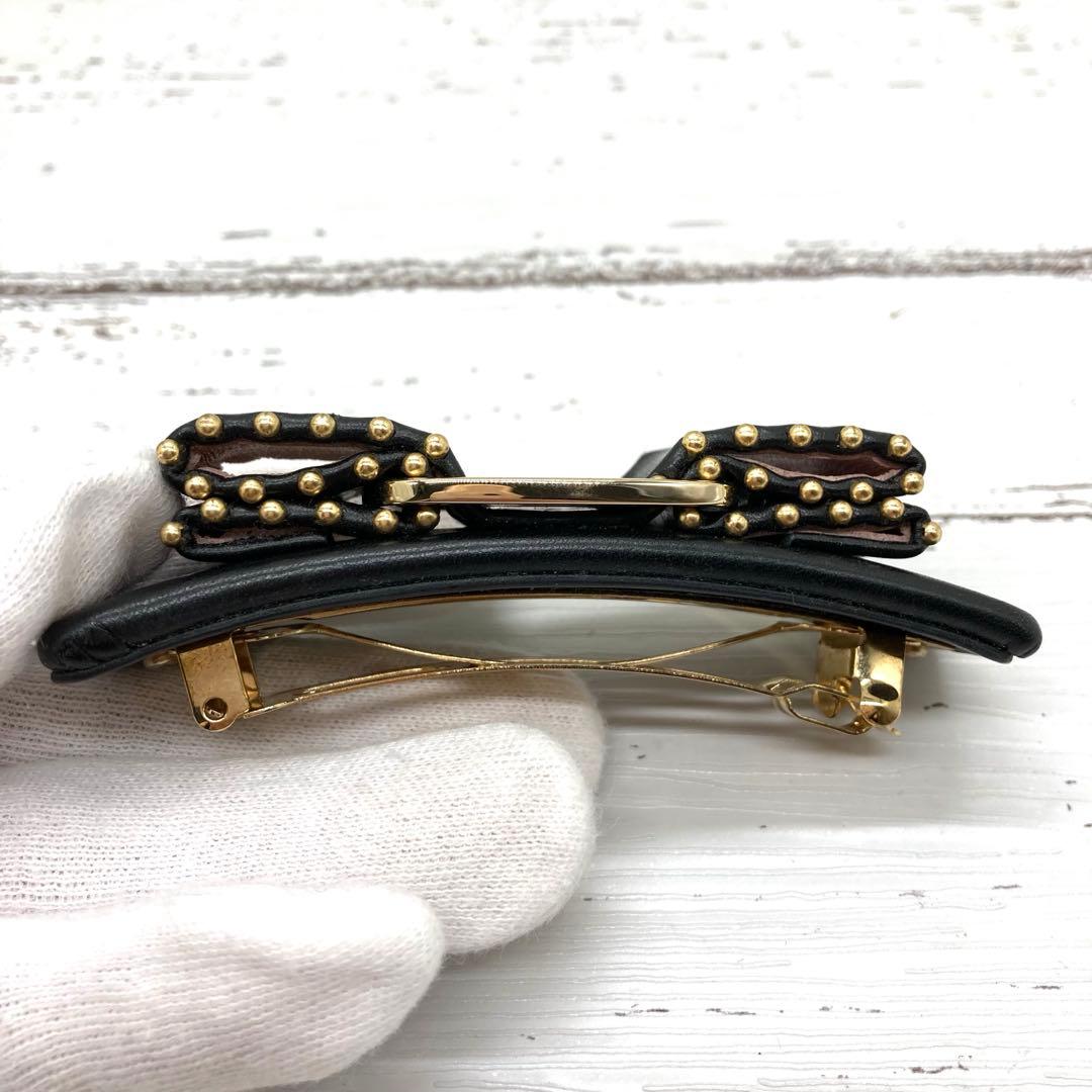 希少❣️Ferragamo フェラガモバレッタヘアアクセサリーヴァラリボンレザー