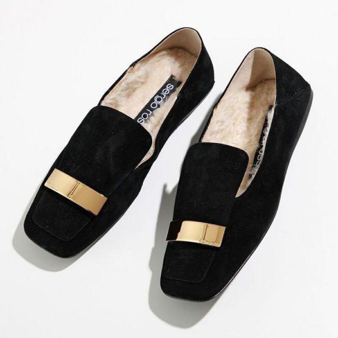 セルジオロッシスリッパフラットパンプスsr1 36 ボア