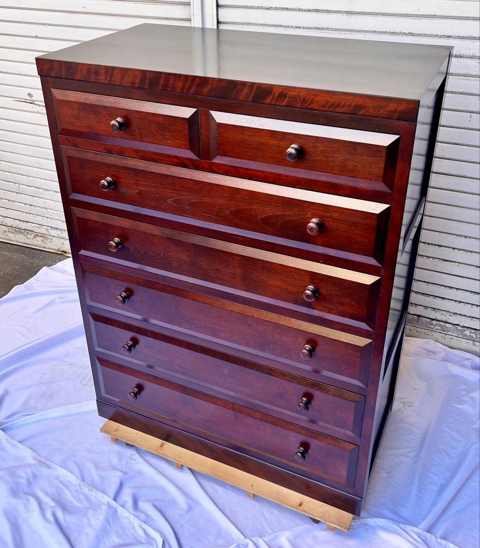 ③-2【送料無料】高級和箪笥 松本民芸家具 無垢材 昭和レトロ　民芸　和風タンス