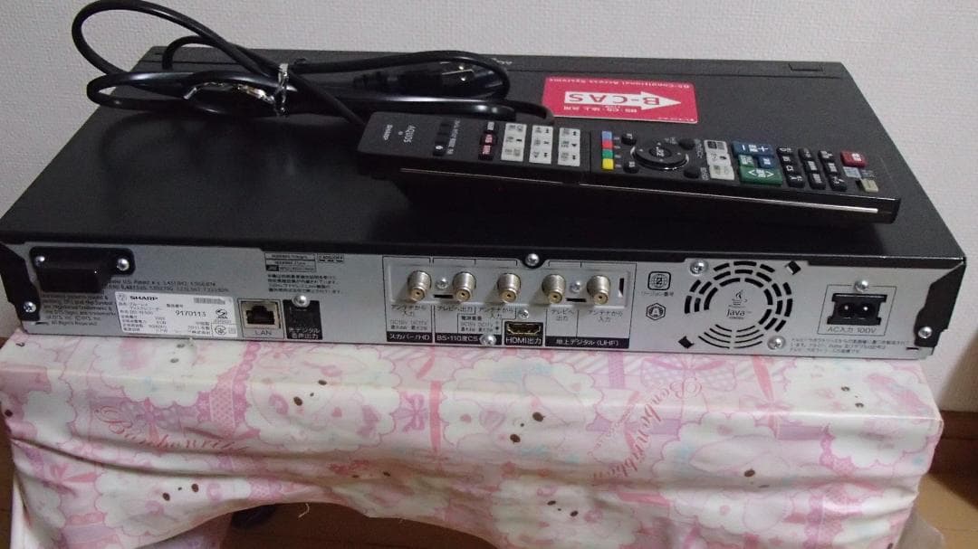 シャープブルーレイレコーダー BD-W500 整備点検済み