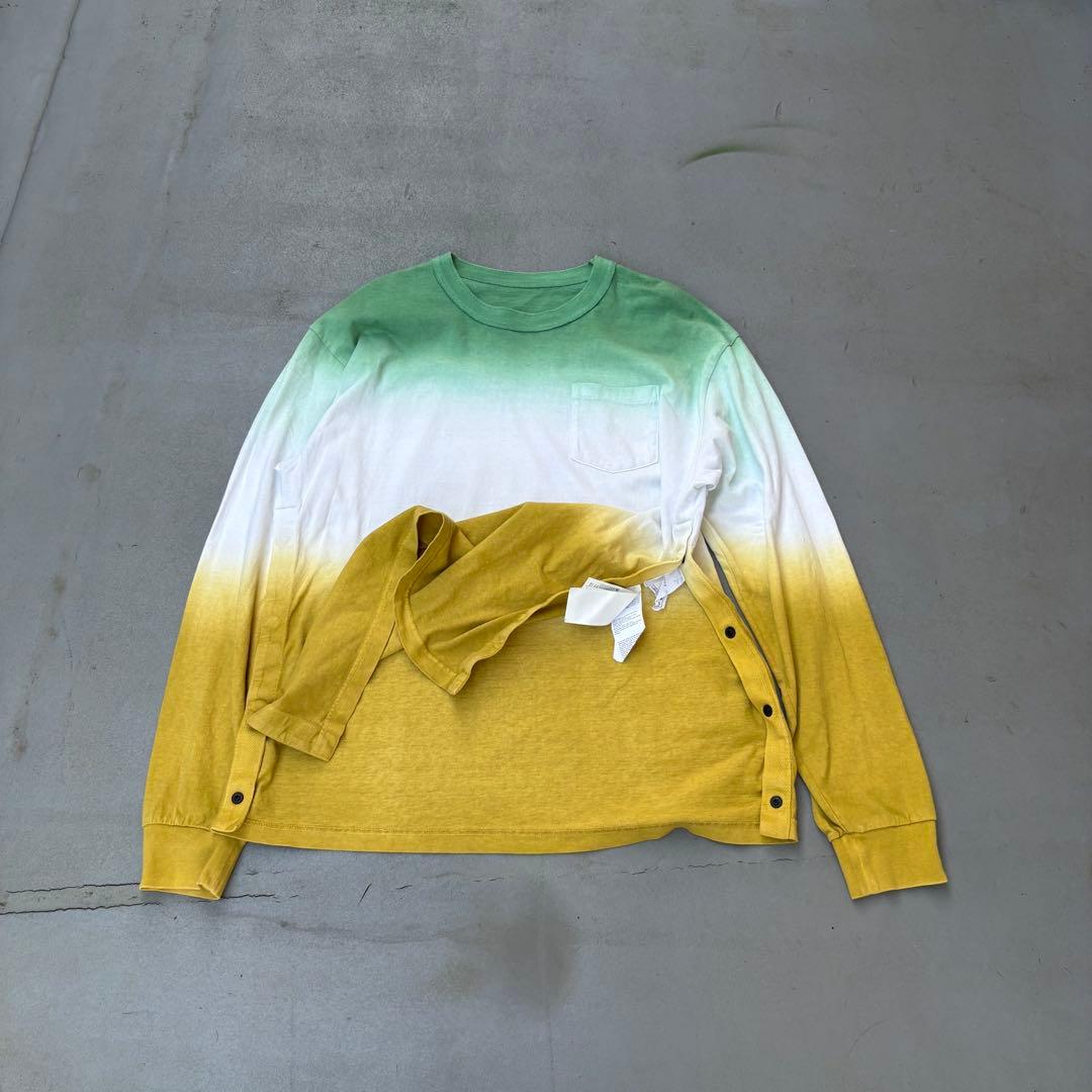 Sacai グラデーション　スナップボタン　長袖　tシャツ　ロンt カットソー