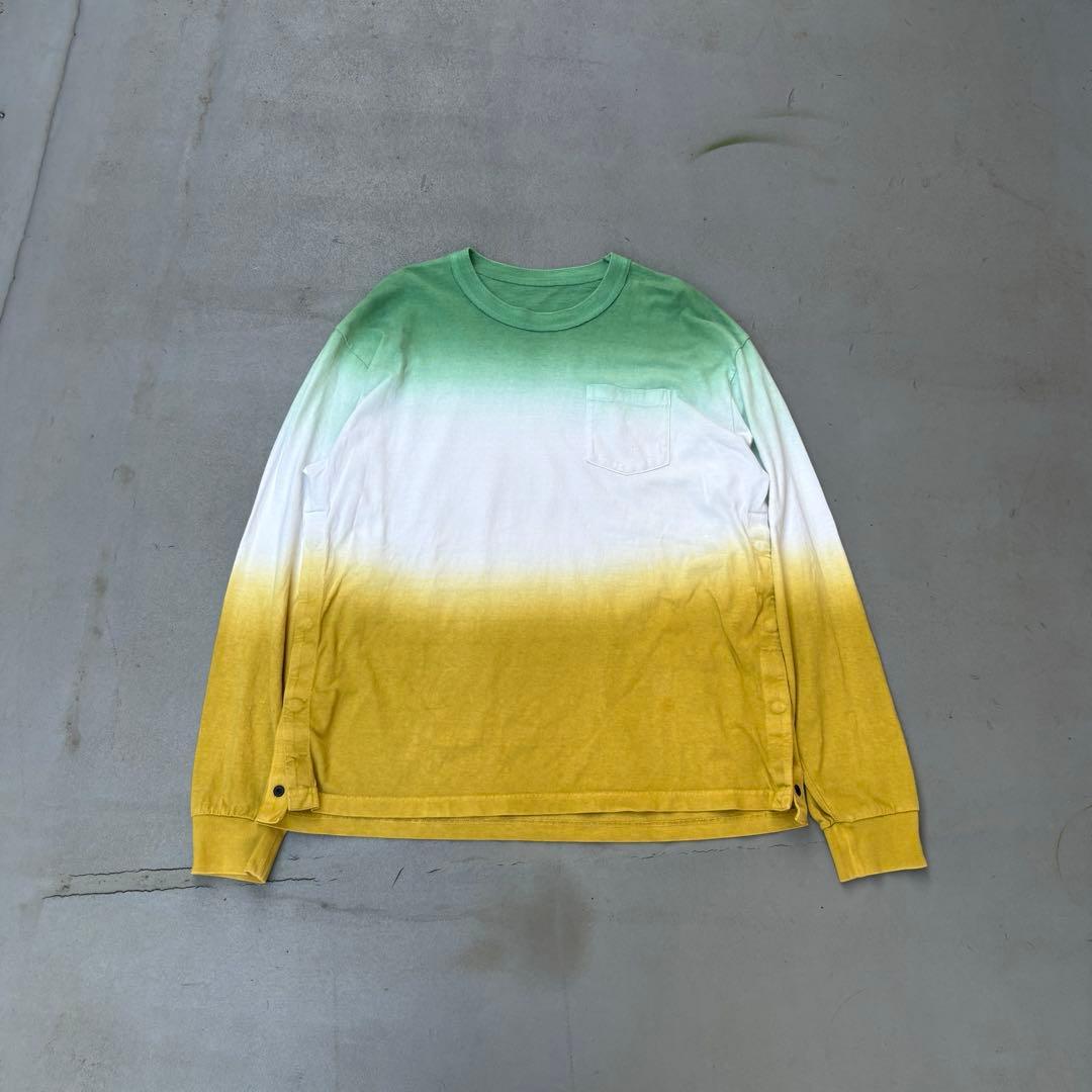 Sacai グラデーション　スナップボタン　長袖　tシャツ　ロンt カットソー