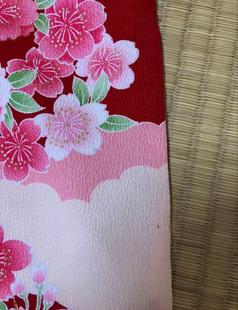 七五三3歳　女の子　着物セット　髪飾り付き