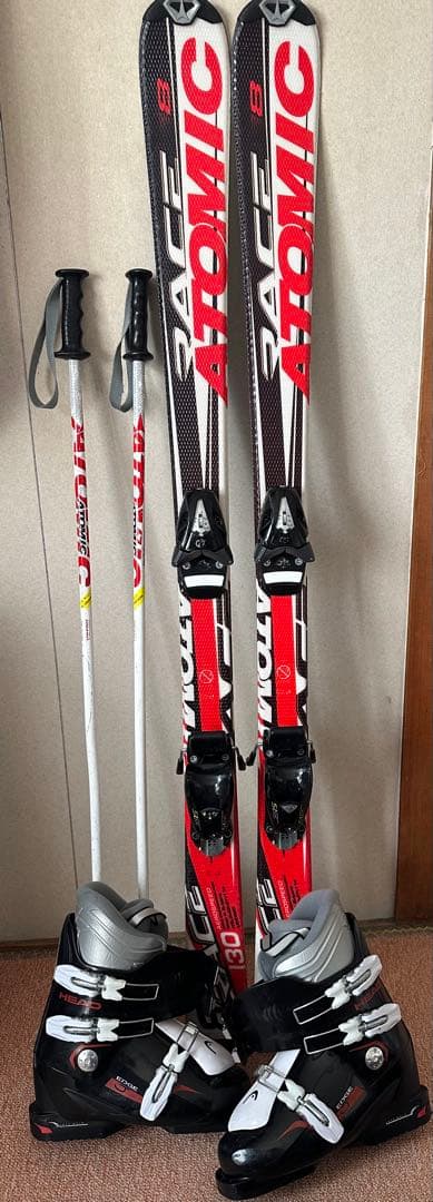 Atomic Race 8 スキー 130cm ブーツ23cm ストックのセット