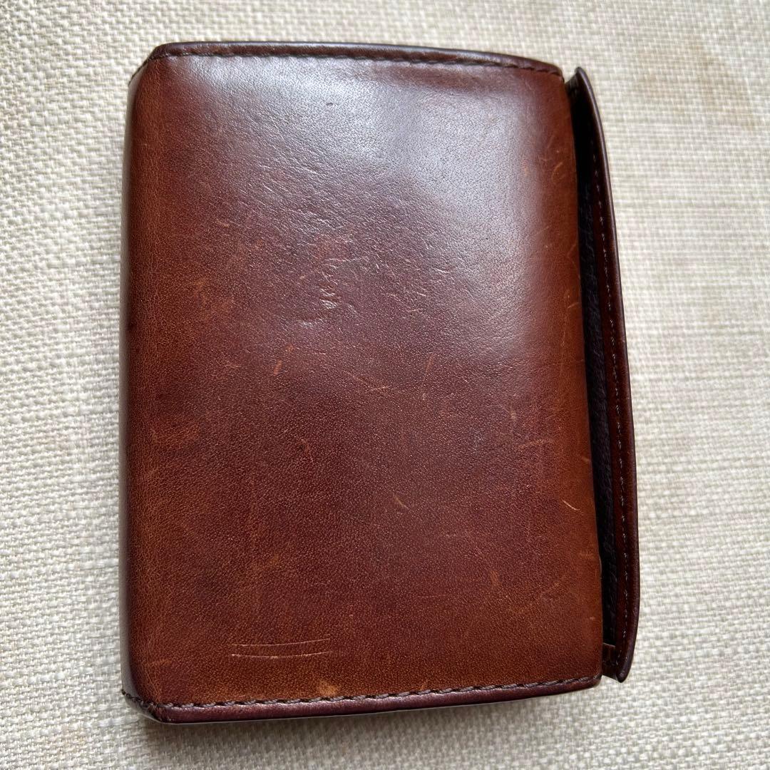 エムピウ　ミッレフォッリエ　P25 ブスケット　ダークブラウン　コンパクト財布
