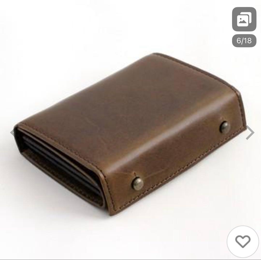 エムピウ　ミッレフォッリエ　P25 ブスケット　ダークブラウン　コンパクト財布