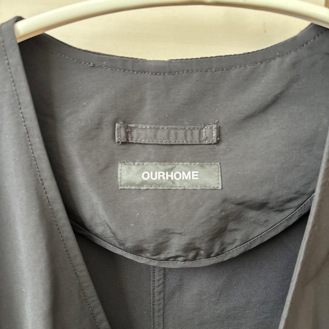 our 頼れるノーカラーコート　ブラック　旧モデル