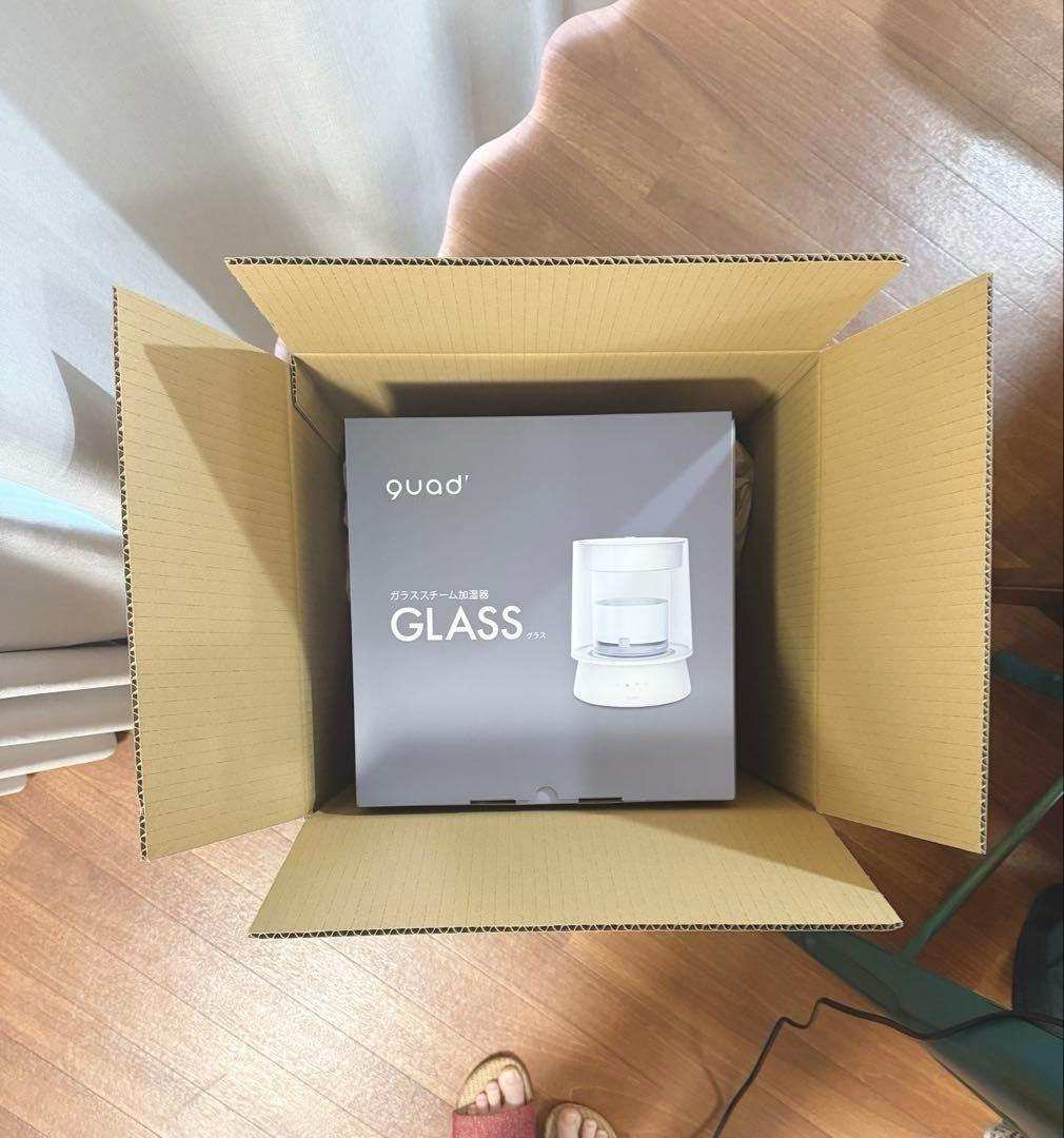 QUADS ガラススチーム加湿器 QS549 アイボリー 上部給水