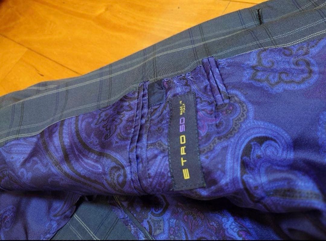 エトロ　チェック　スーツ