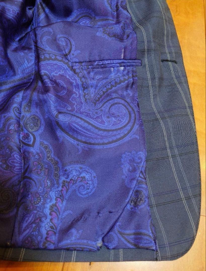 エトロ　チェック　スーツ