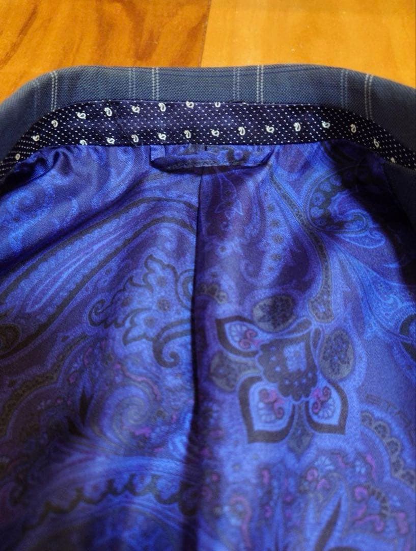 エトロ　チェック　スーツ