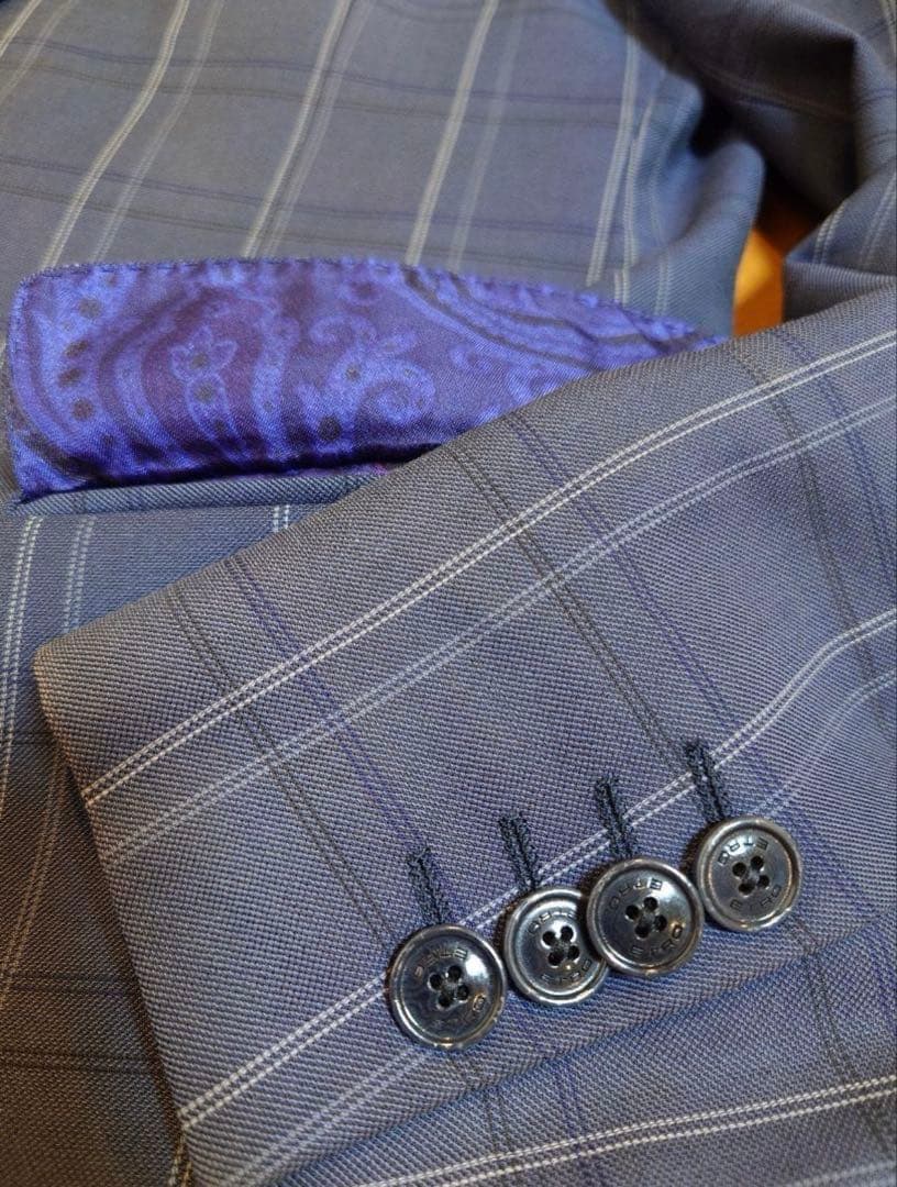 エトロ　チェック　スーツ