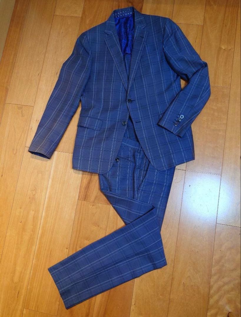エトロ　チェック　スーツ