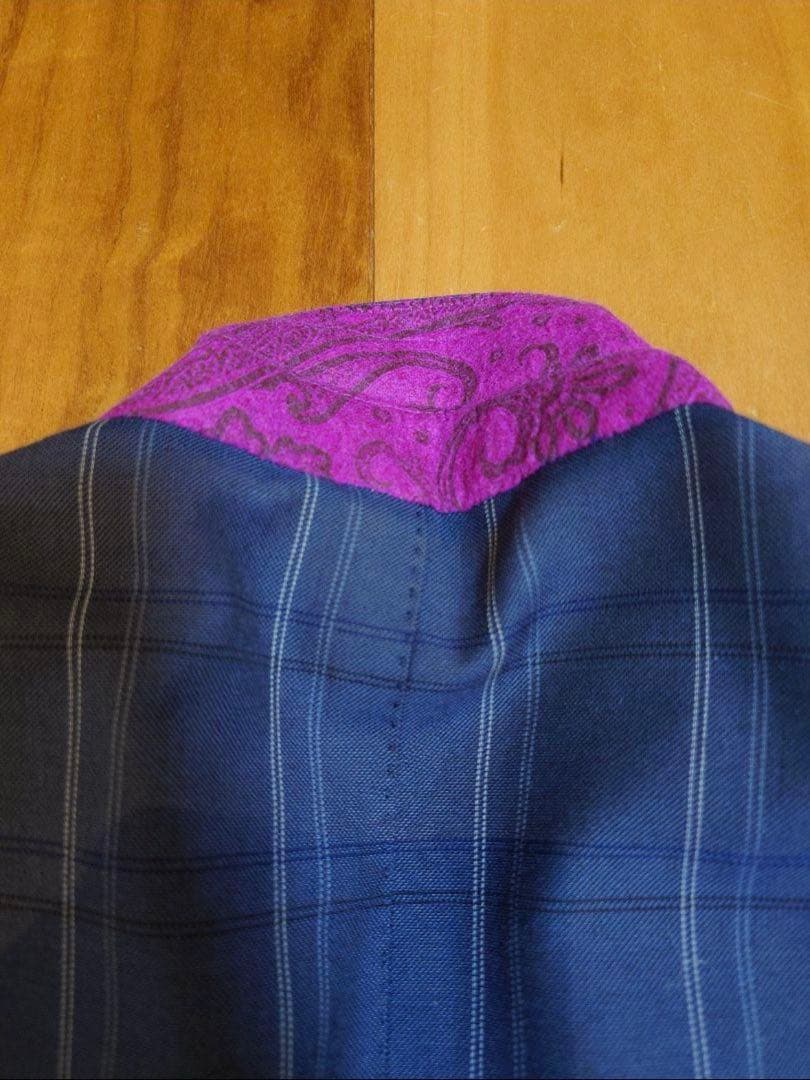 エトロ　チェック　スーツ