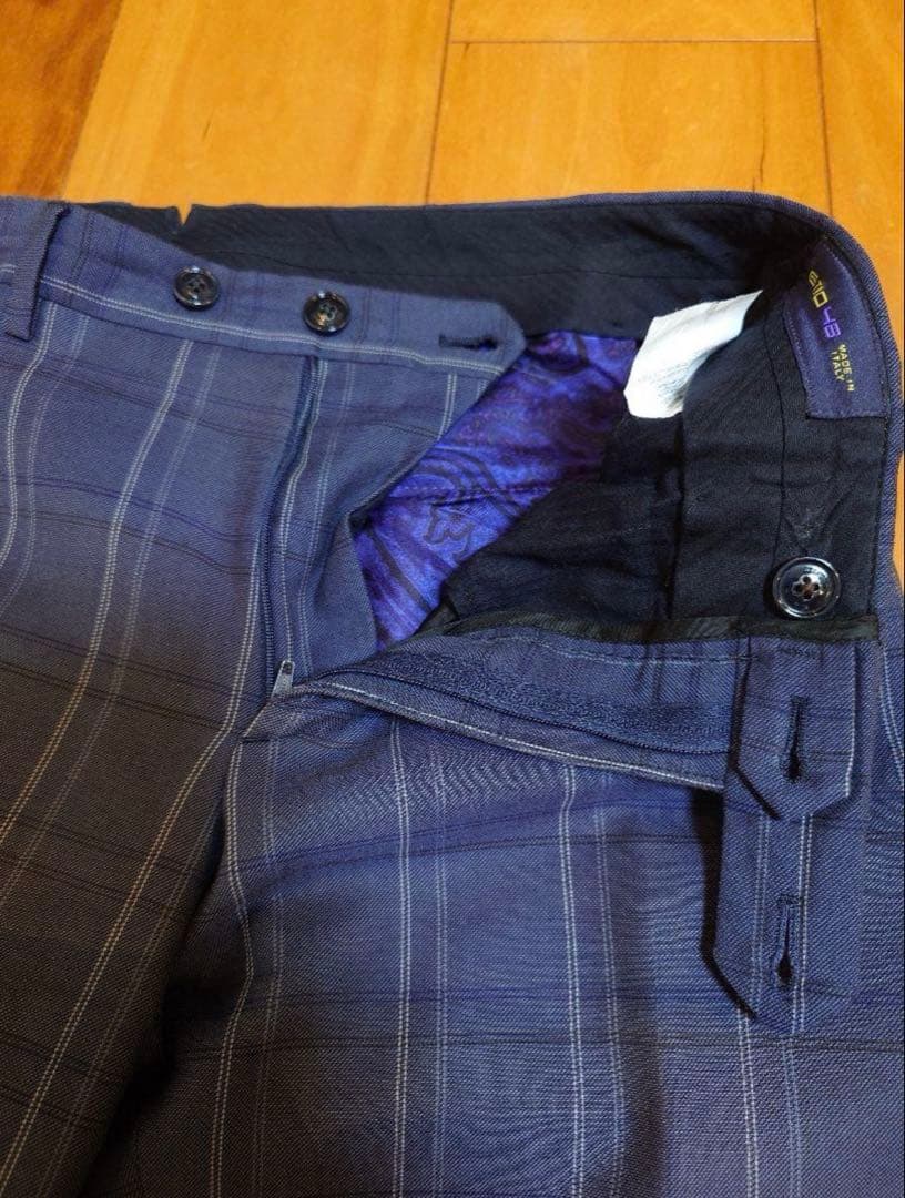 エトロ　チェック　スーツ