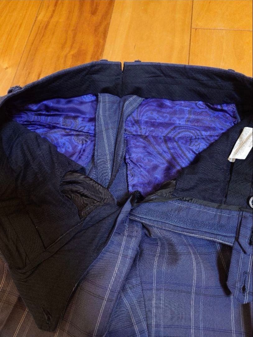 エトロ　チェック　スーツ