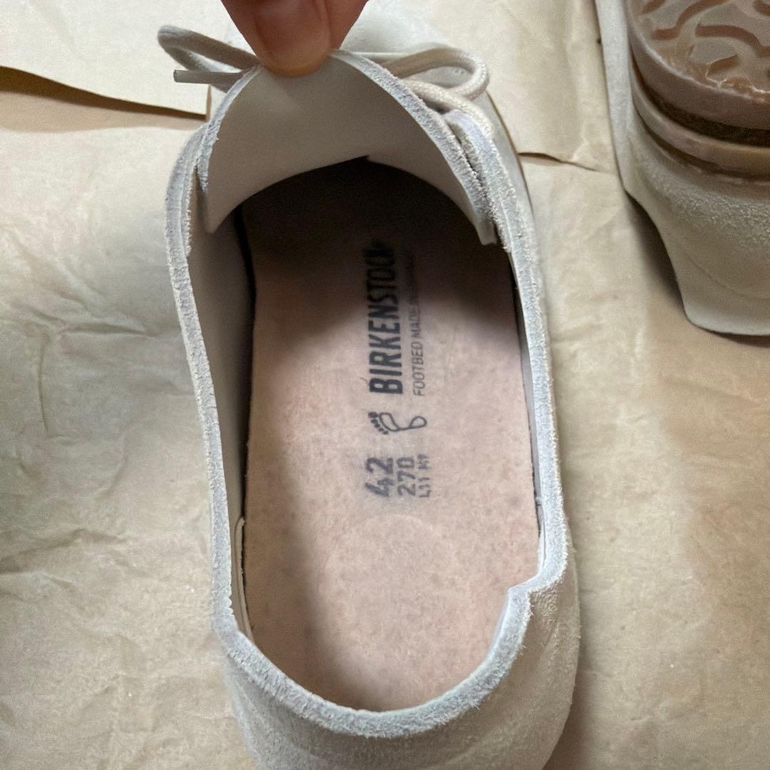 ケ*ゴ様 ビルケンシュトック　メンズ　ベンドロー　27 オフホワイト　スムースレ