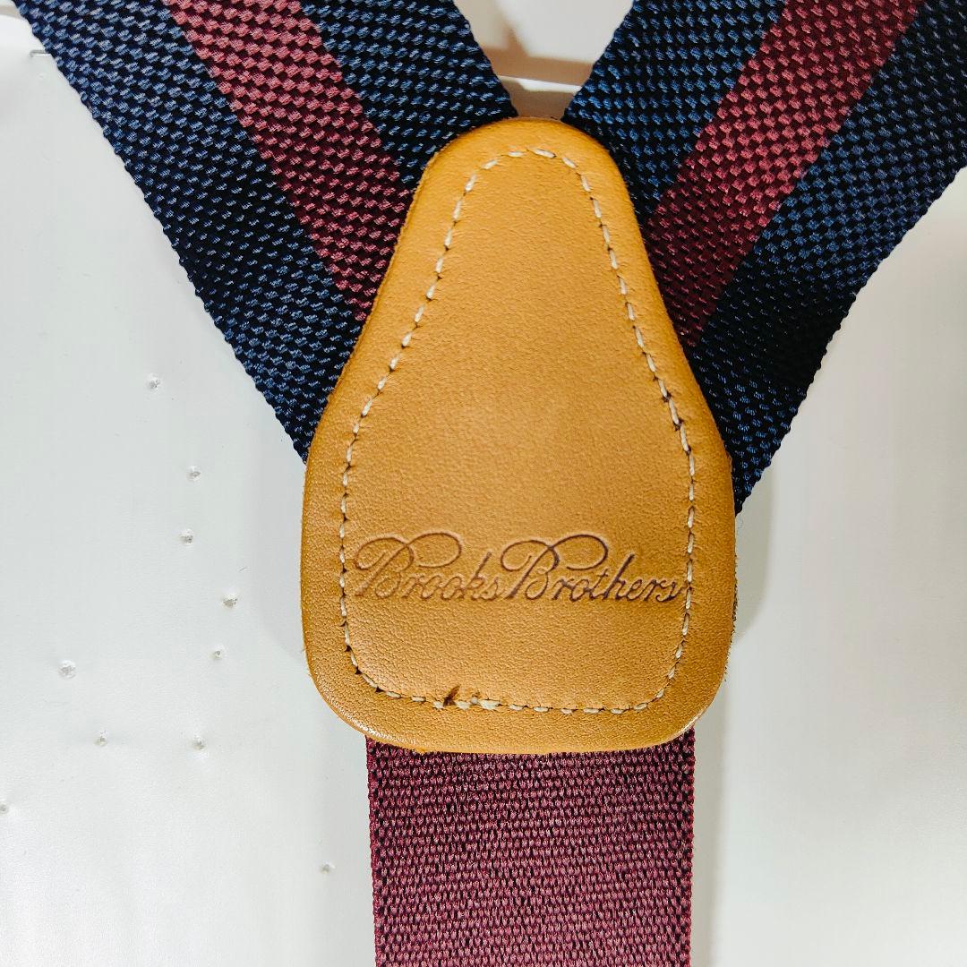 【極美品】Brooks Brothers 高級サスペンダー　本革 英国製 正規品