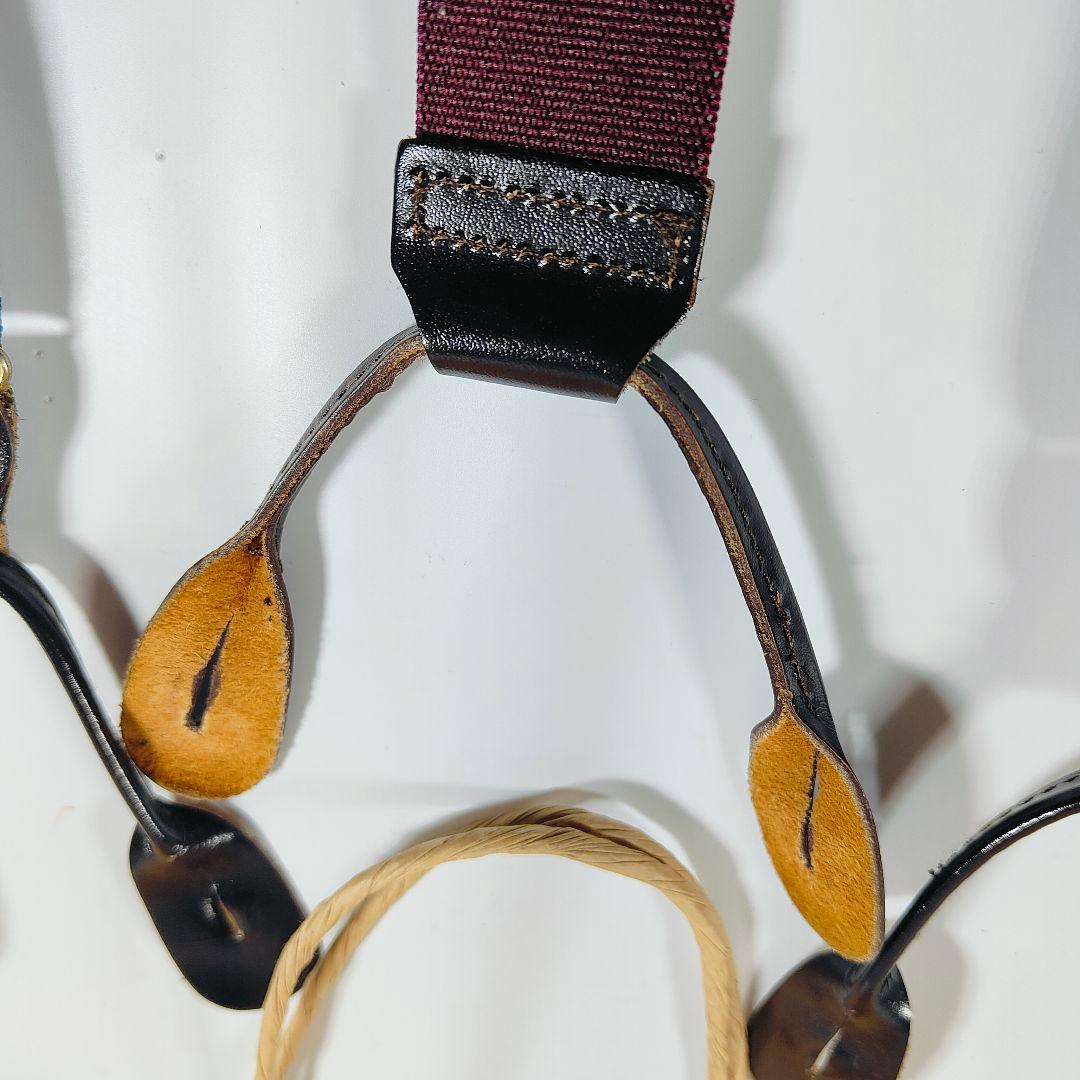 【極美品】Brooks Brothers 高級サスペンダー　本革 英国製 正規品