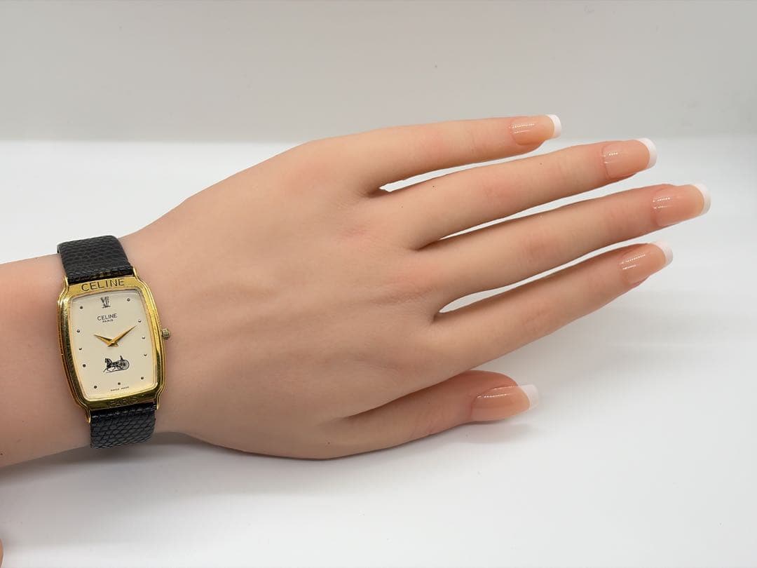 【希少・新品電池】セリーヌ ヴィンテージ レディース腕時計 クォーツ